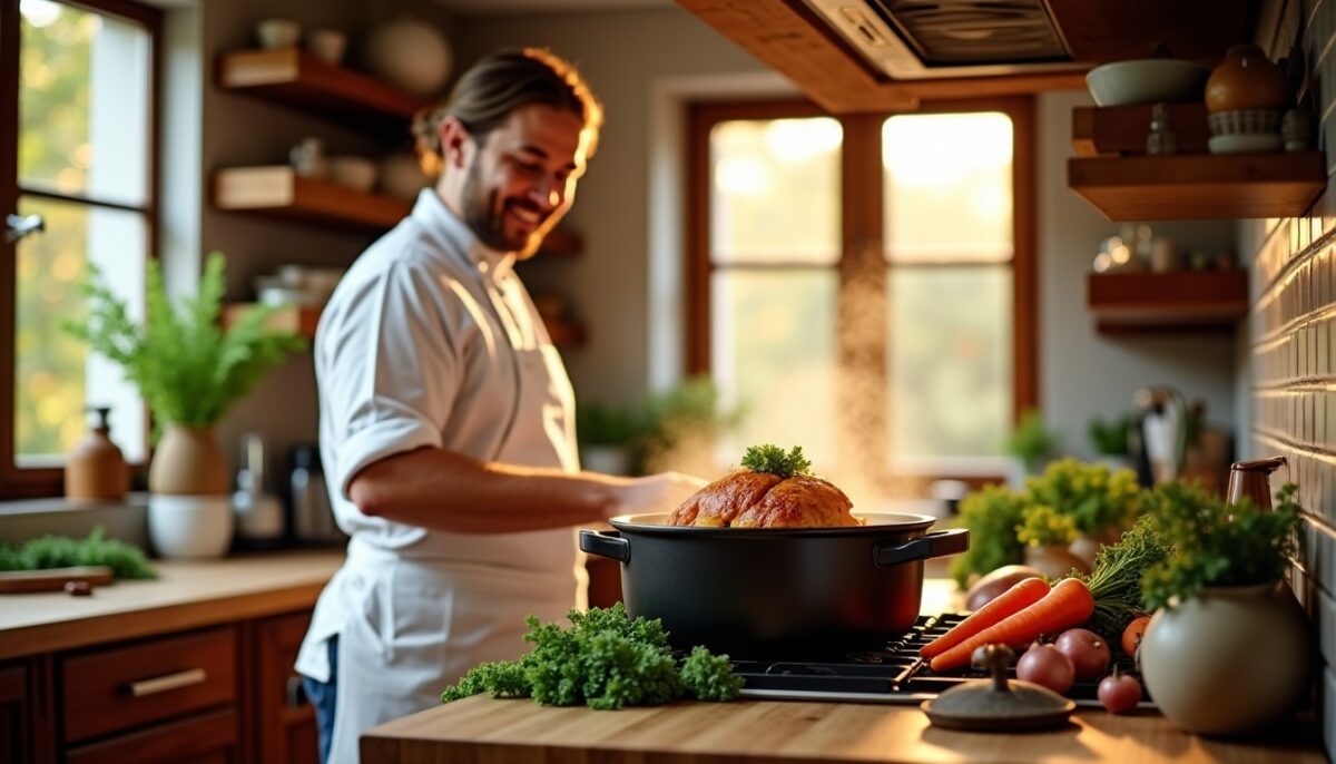 Comment cuisiner un chapon en cocotte sans four : astuces et temps de cuisson parfaits