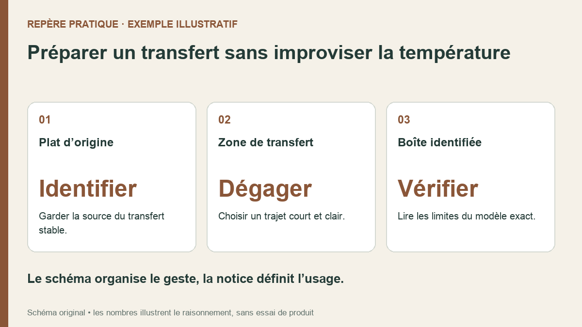 Transvaser un plat en sauce : préparer le récipient et les outils avant le geste